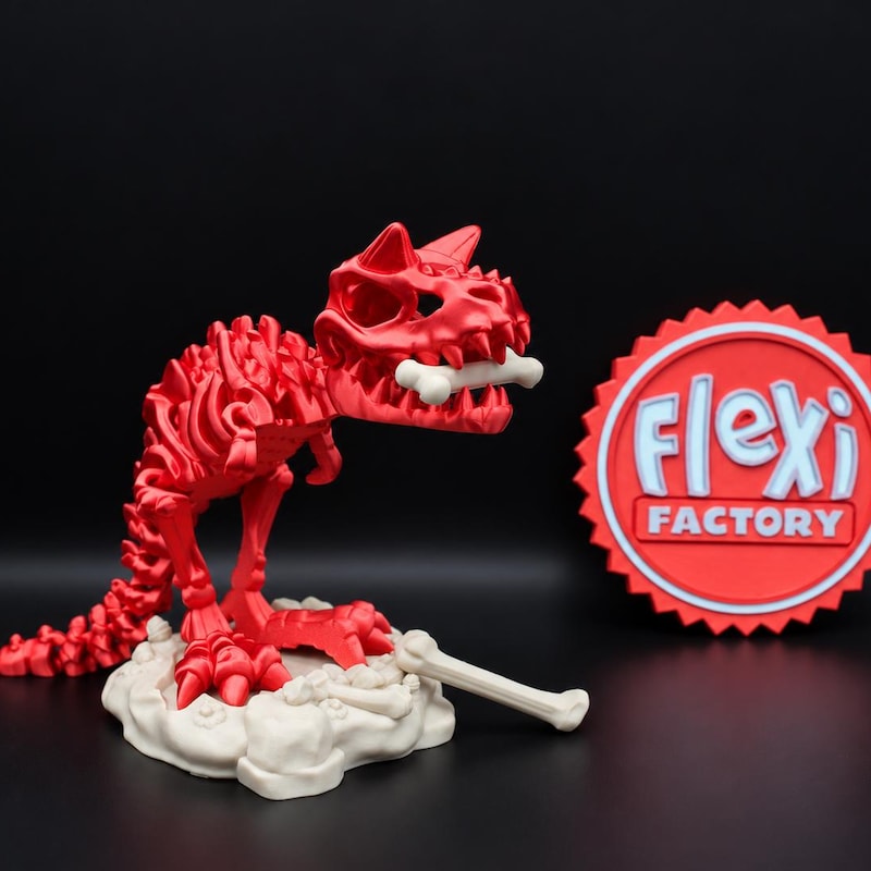 Articulated Carnotaurus Skeleton | Choose Your Color | Optional Display Stand