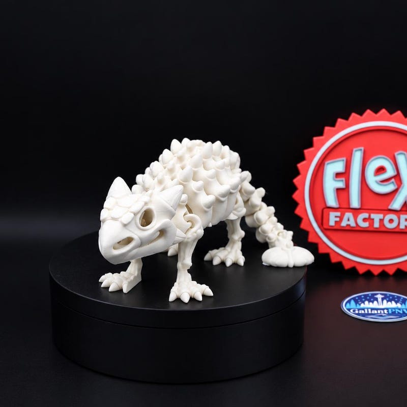 Articulated Ankylosaurus Skeleton | Choose Your Color | 3D Printed Dinosaur